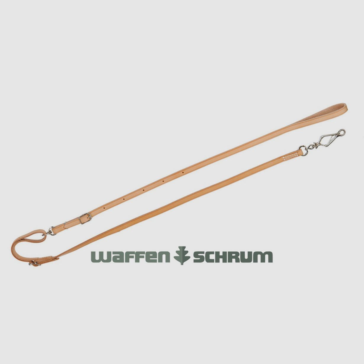 AKAH Umhängeleine aus Fahlleder / Länge: 1,80m / Breite: 14mm