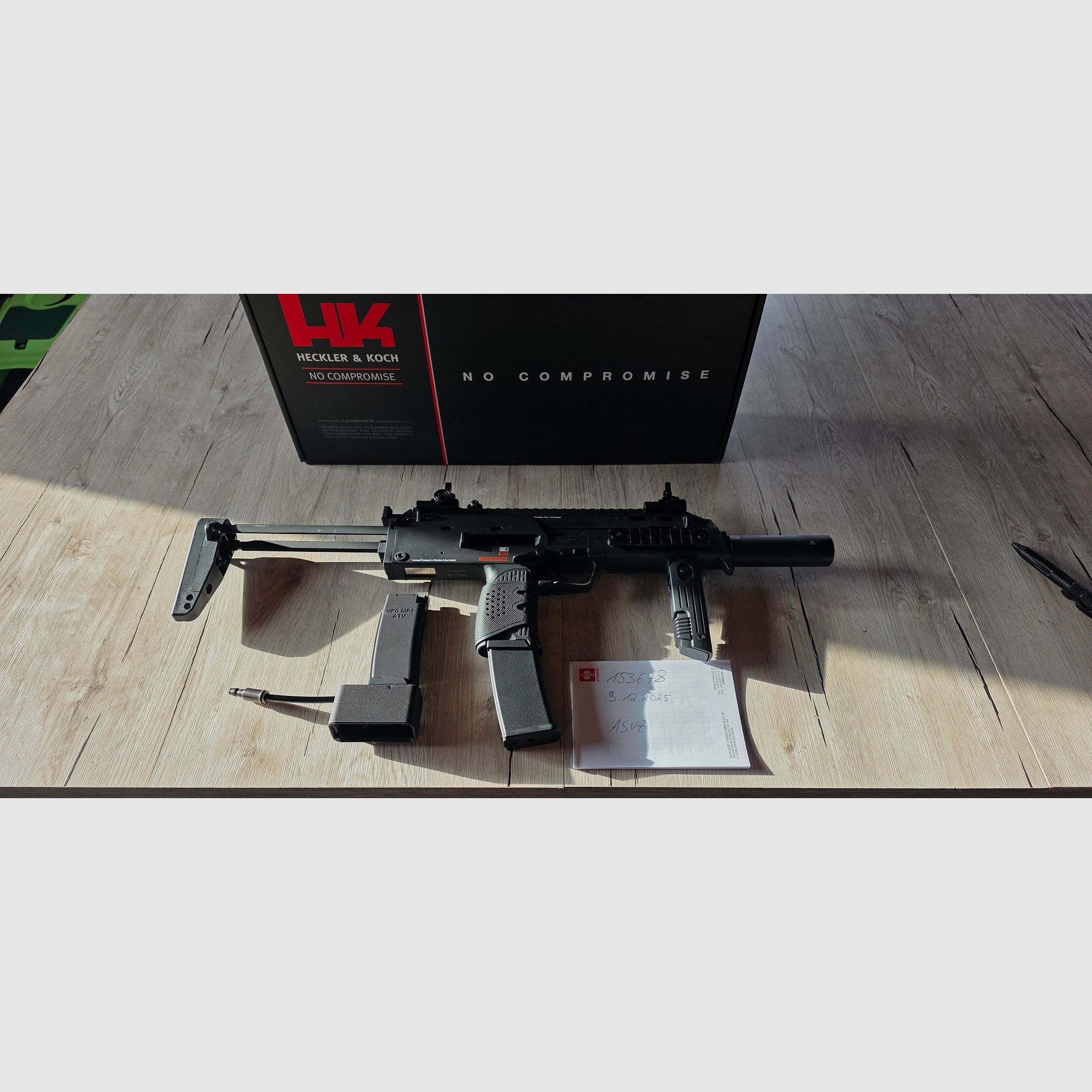 VFC MP7A1 V2 Gbb/Hpa mit Airtac Adapter und Clutch Precision Backplate