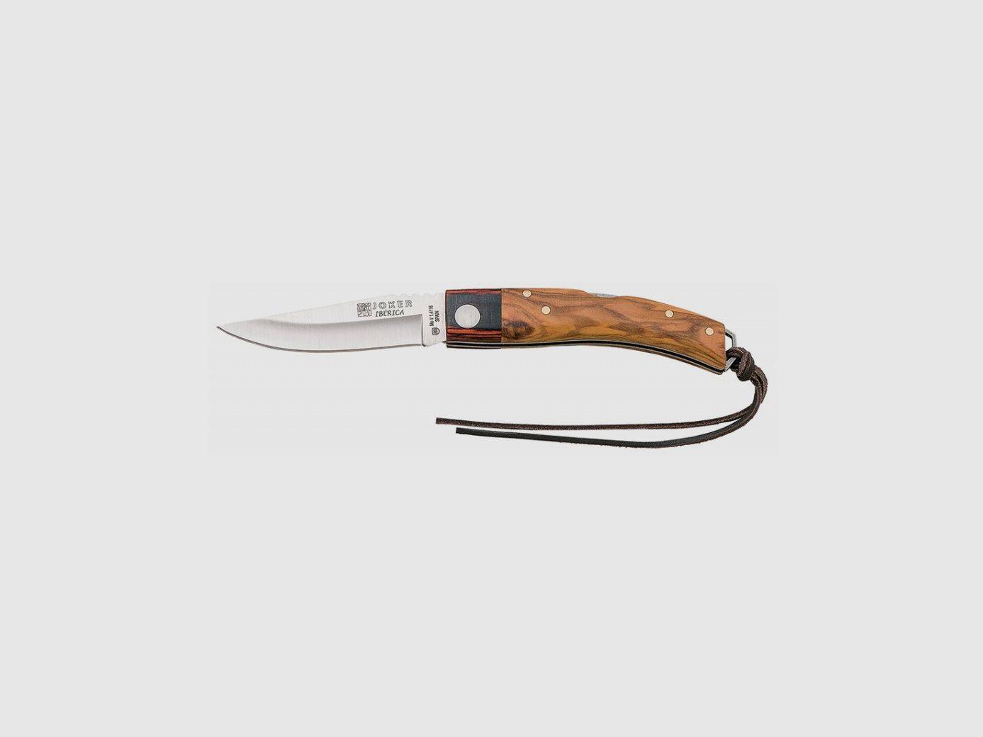 Cuchillo plegable Joker Iberica mango de madera de olivo