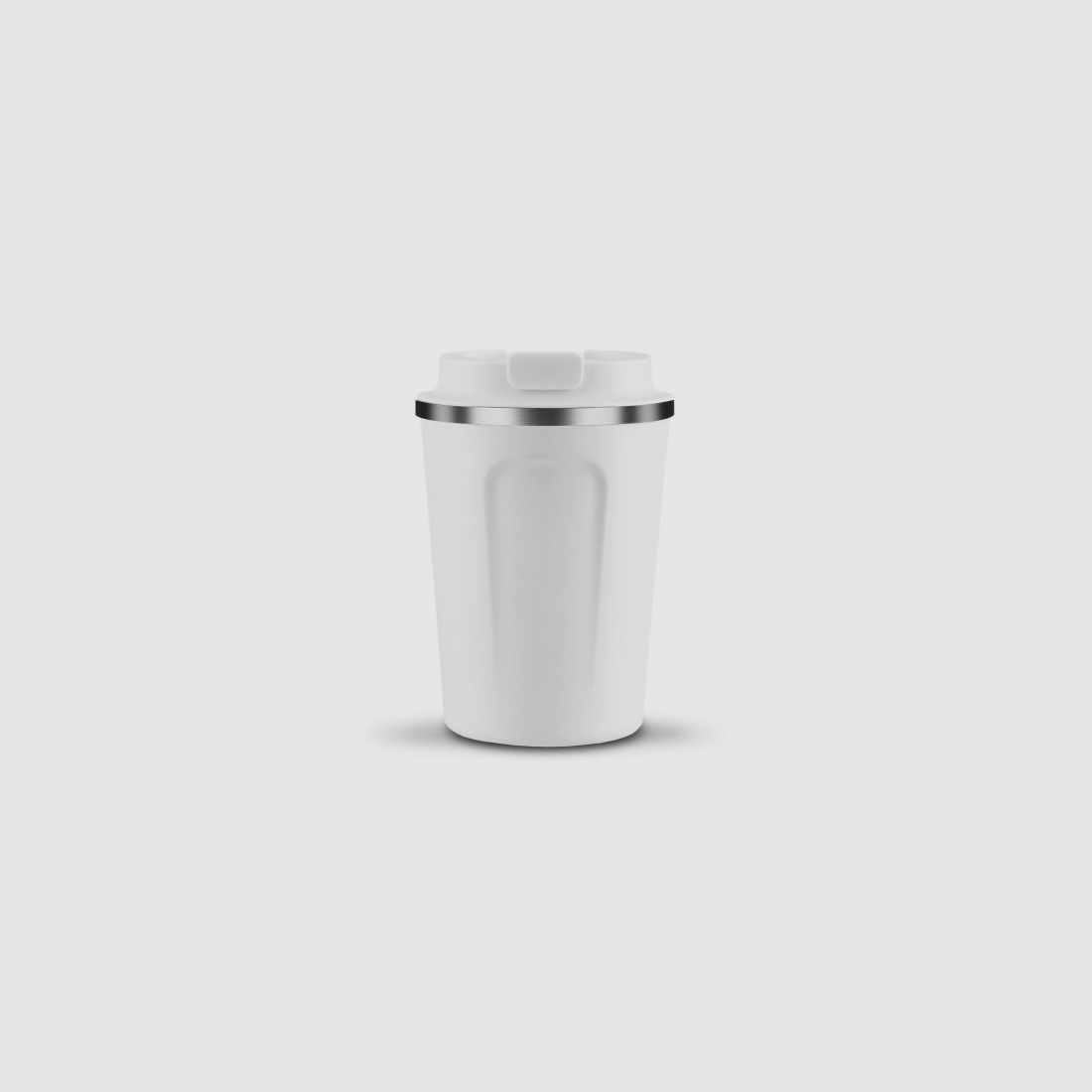 Asobu - Cafe Compact - Isolierter und kompakter Edelsthalbecher 380ml Weiß