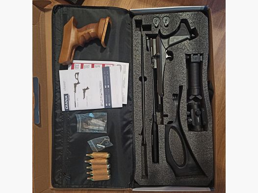 Diana Chaser Rifle Set 4,5mm con molti accessori.
