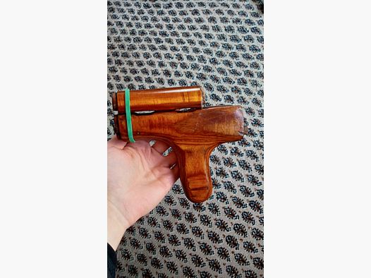 #1 Rumänischer AKMS unterer Handschutz s.g. Esel-Pimmel (Uluc) für Unterlaufklappschaft Schichtholz Romy Dong PM md.65 / oberer Laminat Handschutz russisch.
