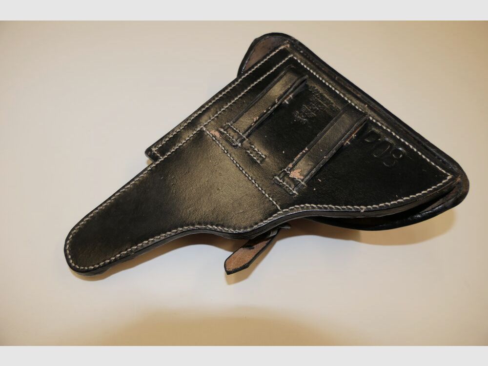 Egleuner GmbH WH Holster MAUSER P08 Luger, Leder Schwarz neufertigung / Reproduktion P.08