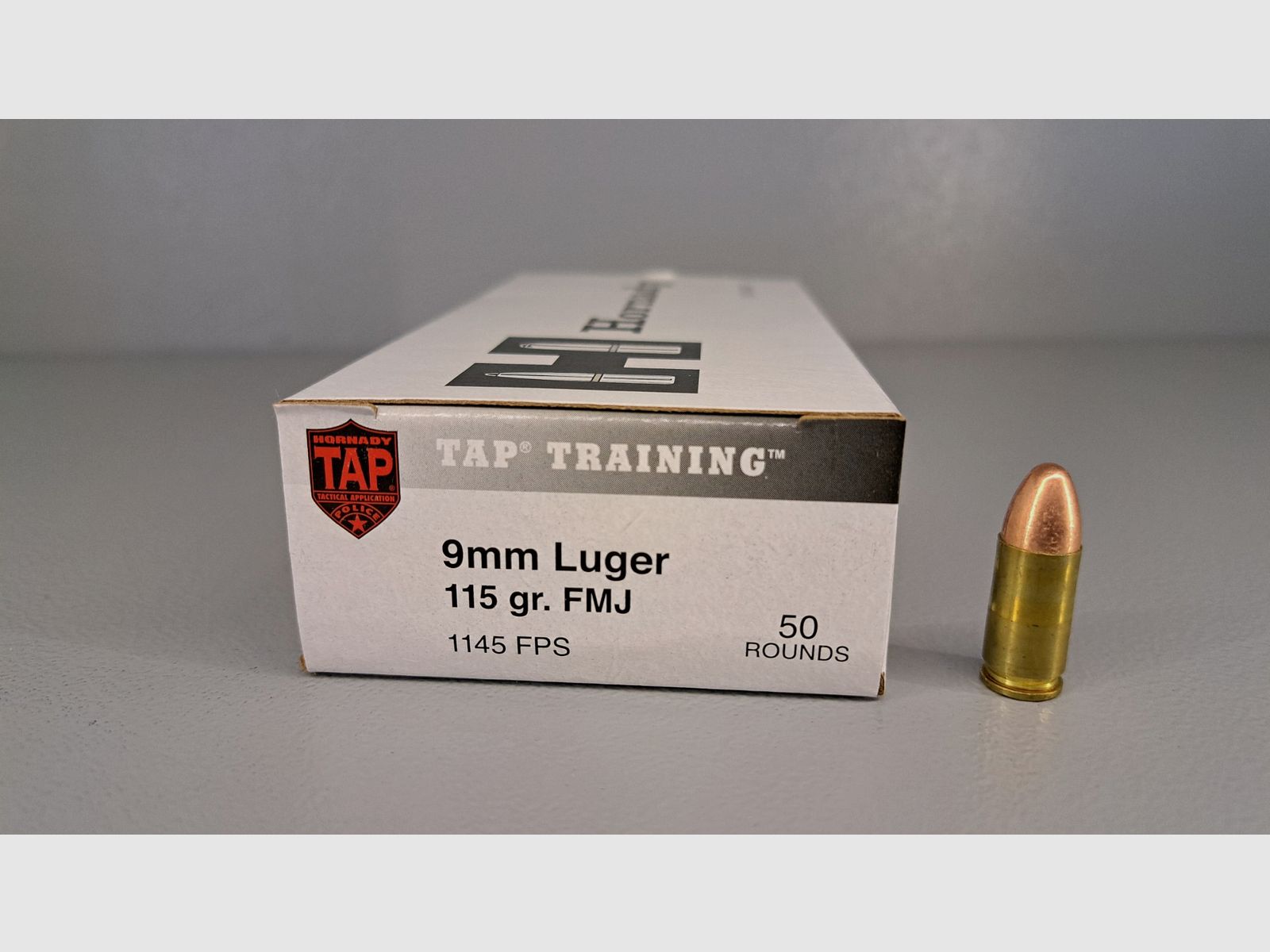 Amunicja HORNADY kal.9x19 LUGER, FMJ, 7,5G, 115GR