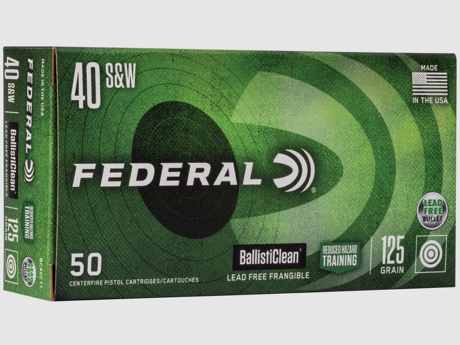 Federal Ballistic Clean .40 S&W 125GR RHT 50 Patronen