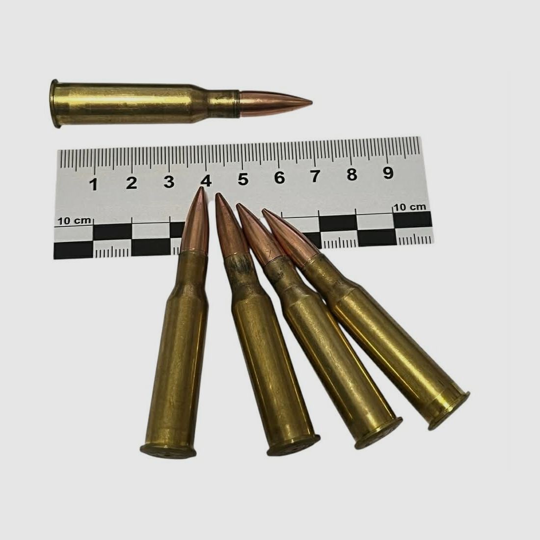 Dummy cartridges in strip – caliber 7.62x54R Mosin Nagant