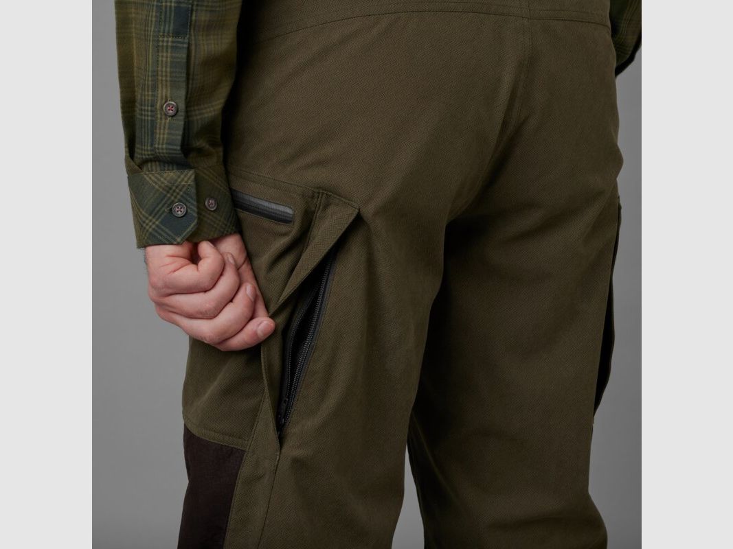 Härkila Driven Hunt HWS Lederhose willow green / shadow brown