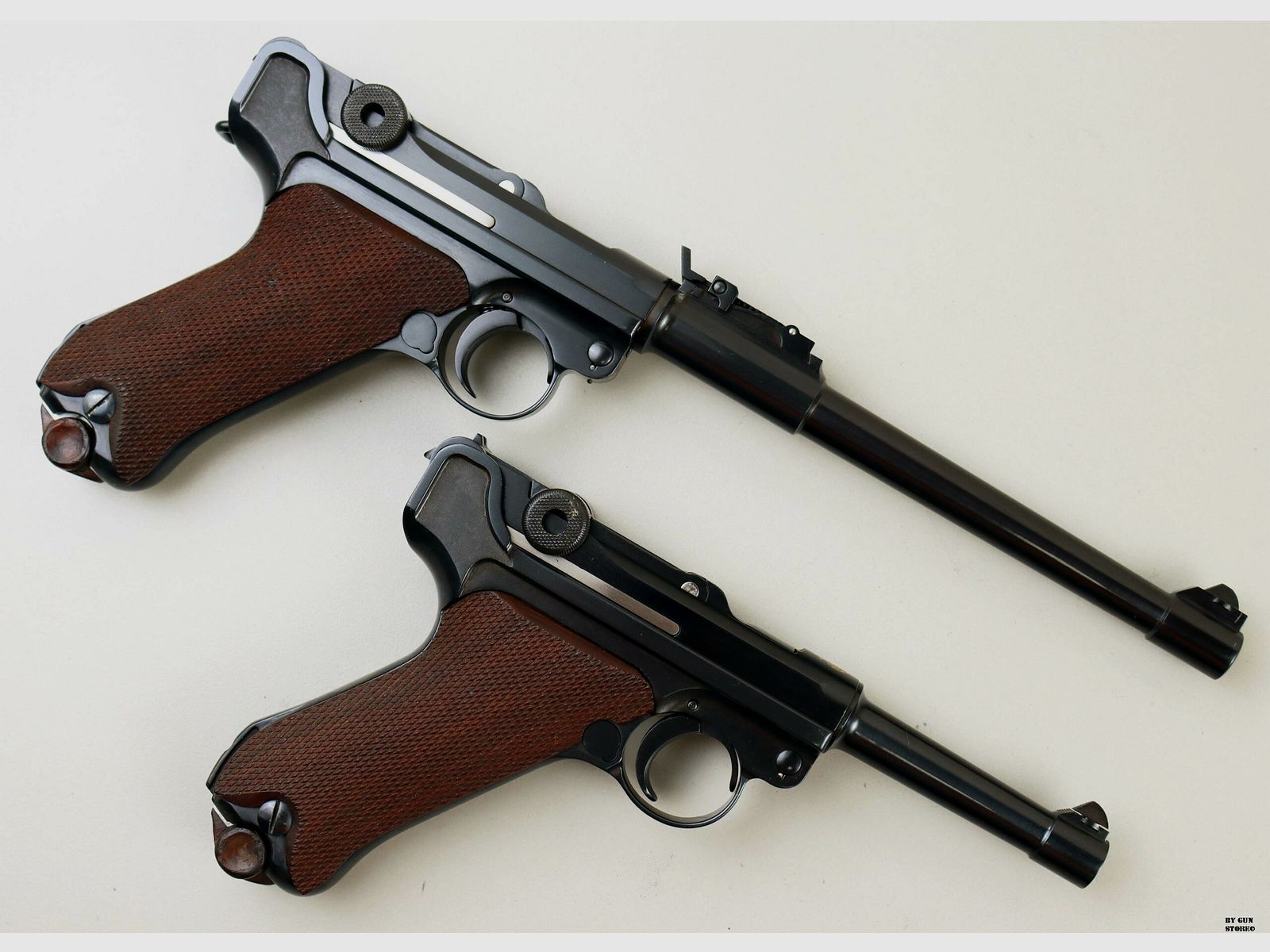 Combo Set pistool DWM mod. P08 & LP08 kal. 7,65 para ser. no. 4231 & 9063m, afbeelding 4 van 23