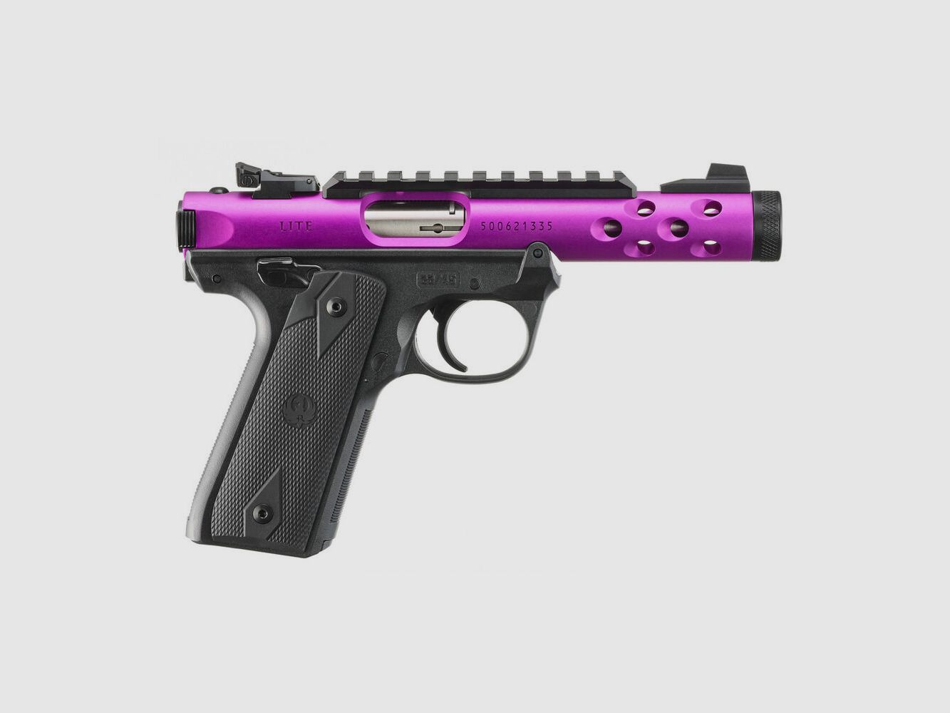 Ruger MARK IV 22/45 LITE .22 LR 4.4"/11.18CM PURPLE ANODIZED 1/2"-28