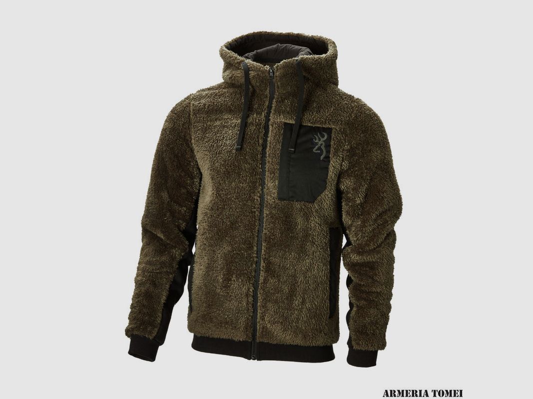 BROWNING – FELPA SWEATSHIRT WARM SNAPSHOT SHERPA GREEN, image 1 of 2