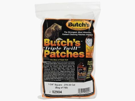 Butch's Triple Twill Płatki do Czyszczenia 750 Sztuk dla 7mm - .35