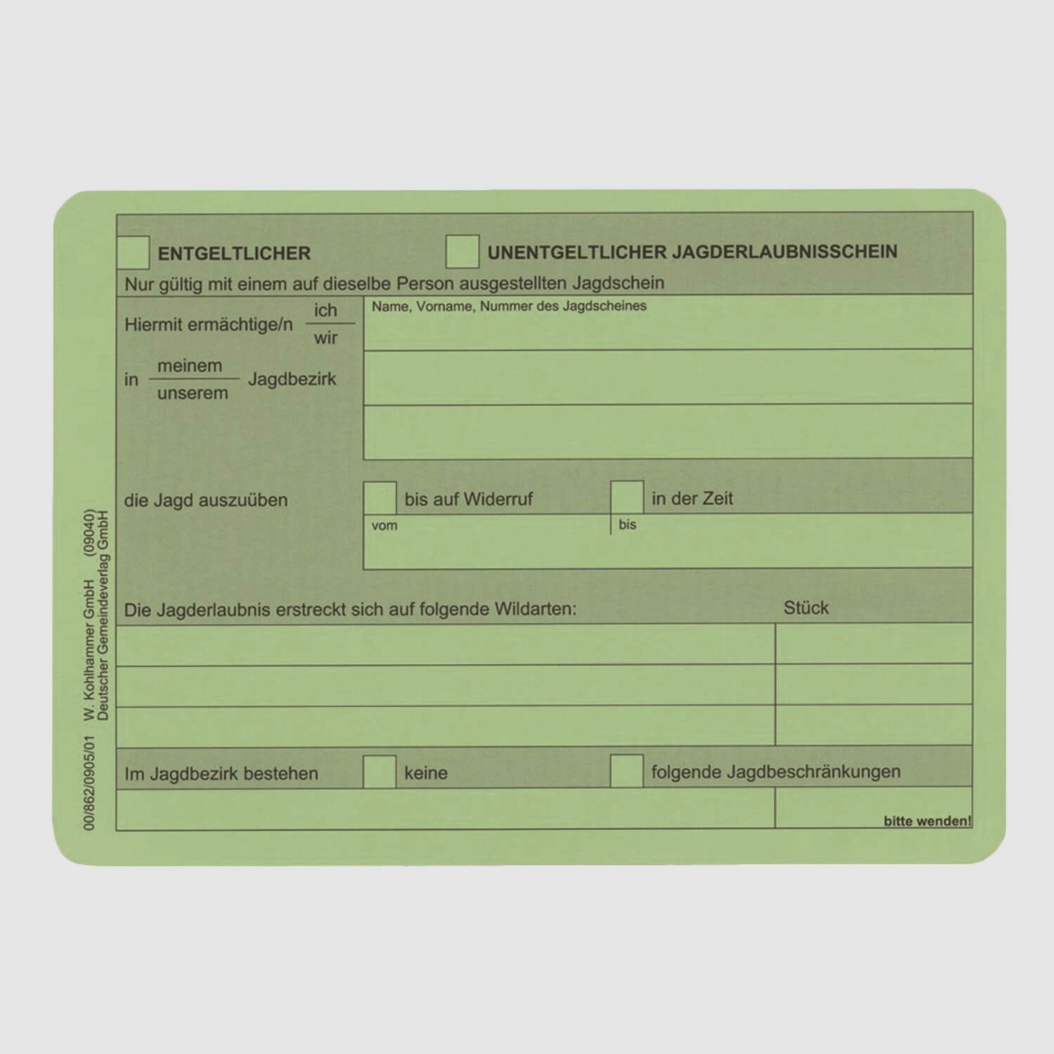 Hunting License