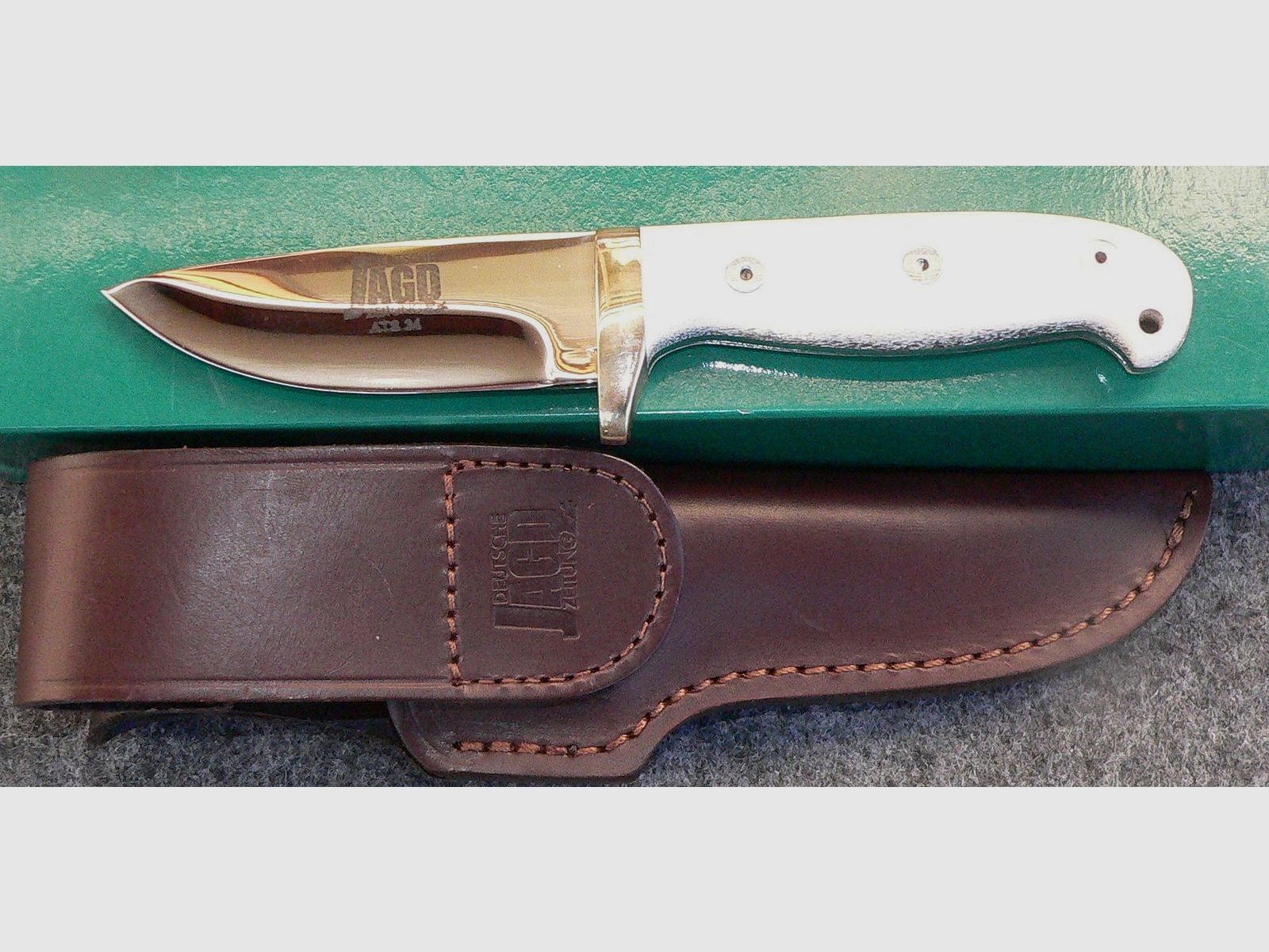 Hunting knife ATS34 mammoth ivory new