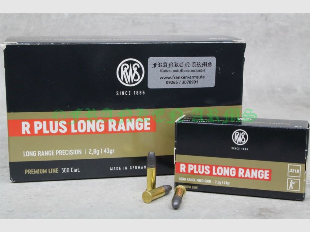 RWS R PLUS LONG RANGE 50 pièces Prix dégressifs