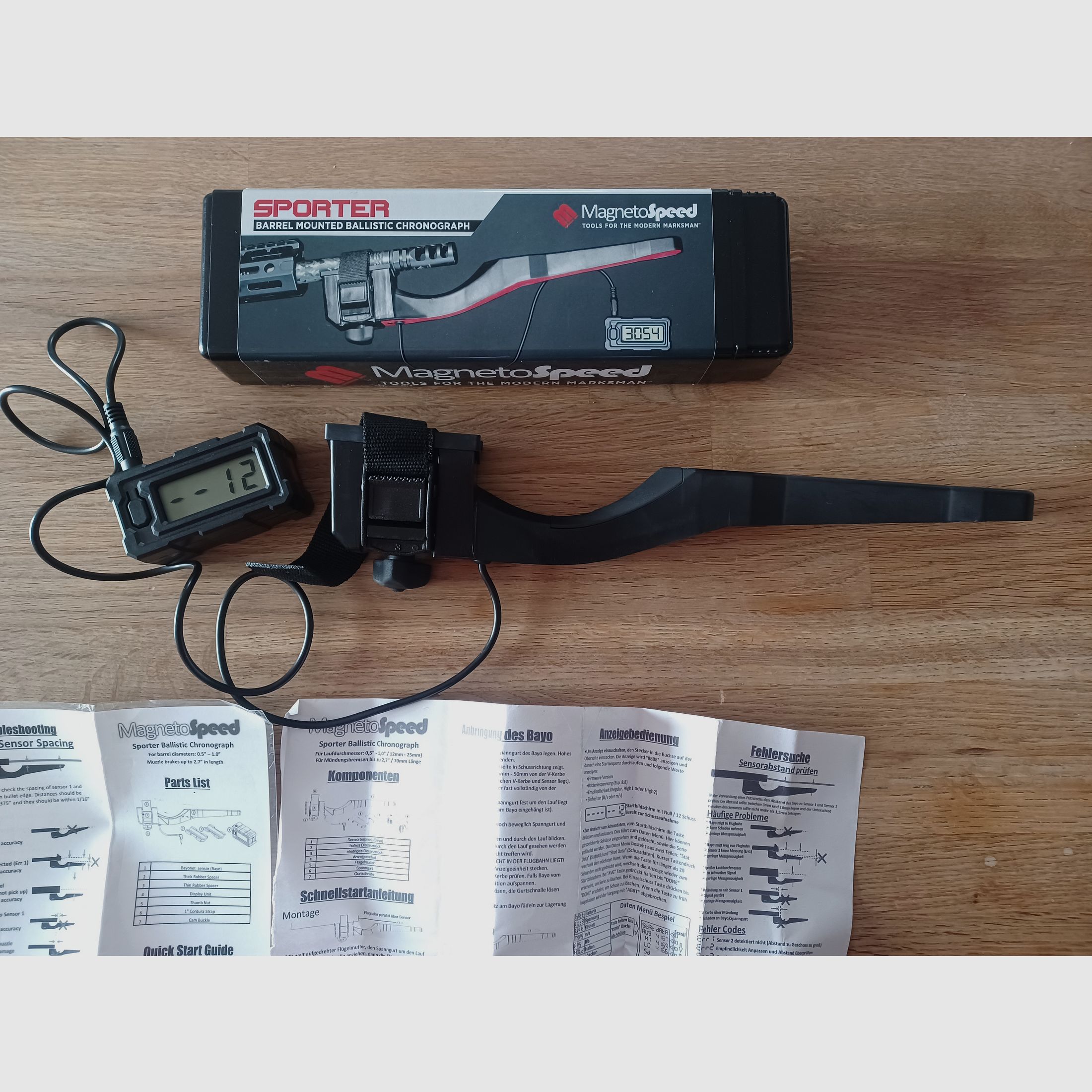 MagnetoSpeed Sporter, Mündungsgeschwindigkeitsmesser (kein Labradar, Garmin)