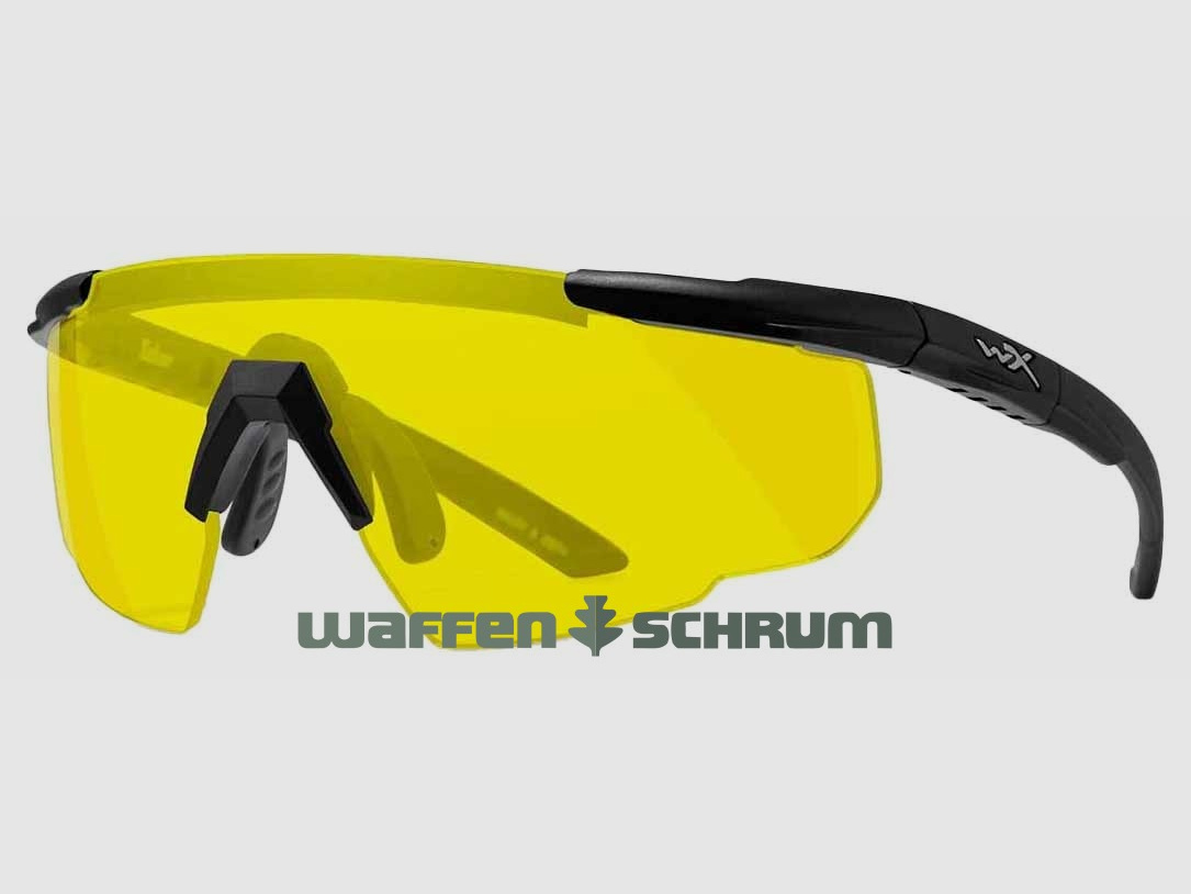 Wiley X Schießbrille Saber Advanced Glas: gelb: matt schwarz