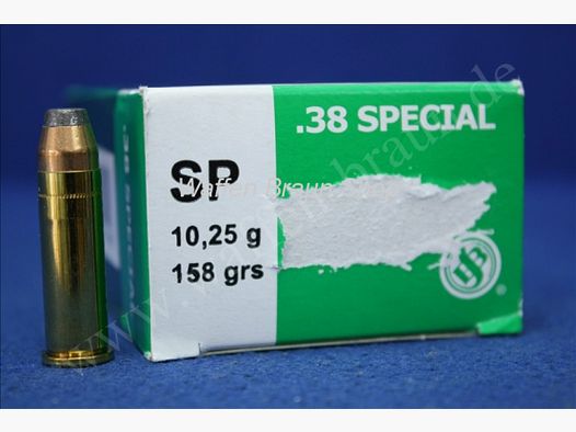 S+B .38Spec. SP NON-TOX 158grs. 50pcs