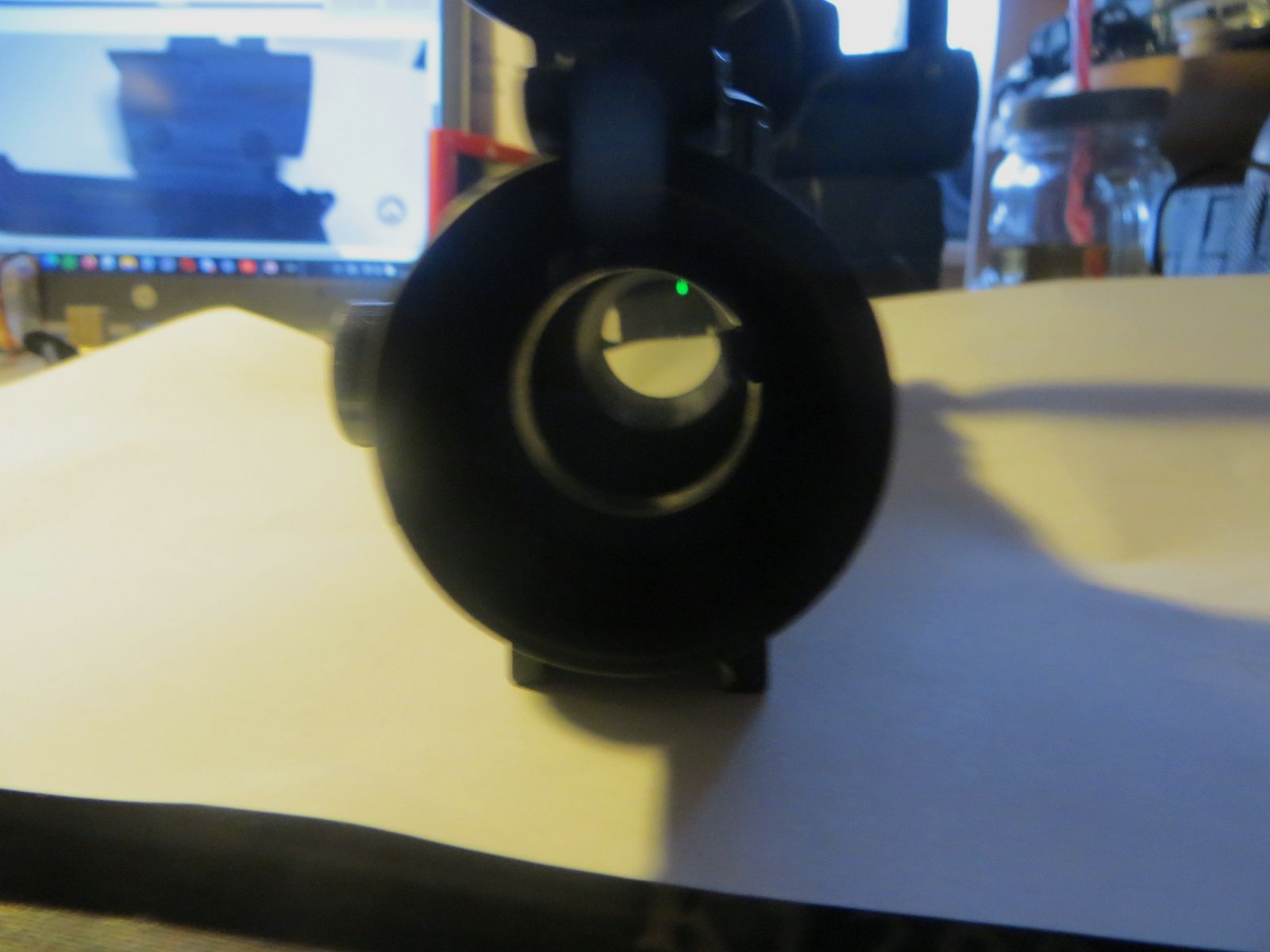 Like-new scope 3x44 for 20 mm rail with RedDot