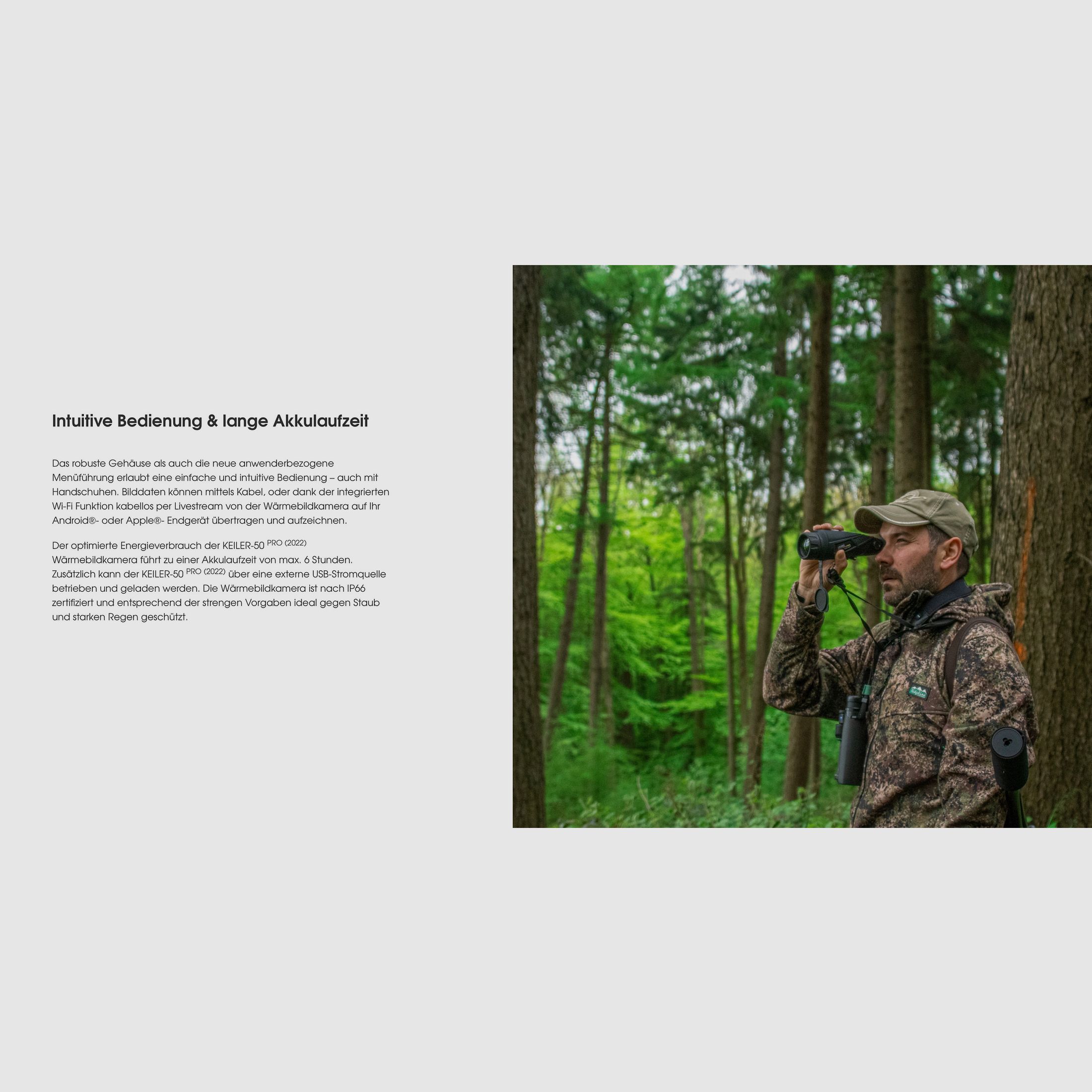 Cámara térmica Liemke Keiler 50 PRO 2022 con correa y detector de 12µm