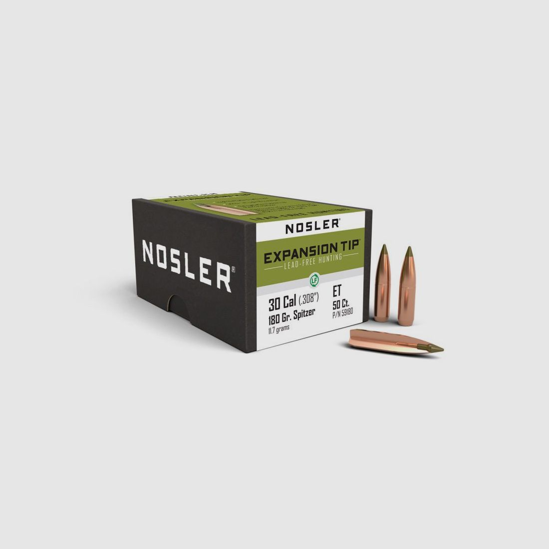 BULLE NOSLER CAL 30 180GR EXPANSION TIP