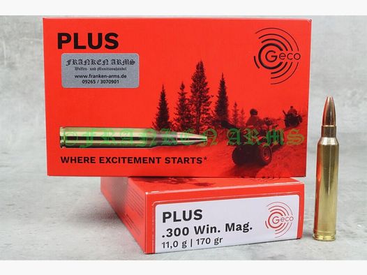 Geco	 Plus .300 Win. Mag. 170gr. 11g 20 Stück Staffelpreise