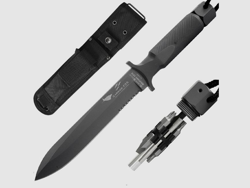 Einsatz-Messer mit Werkzeug (BIT) im Griff + Nylonscheide