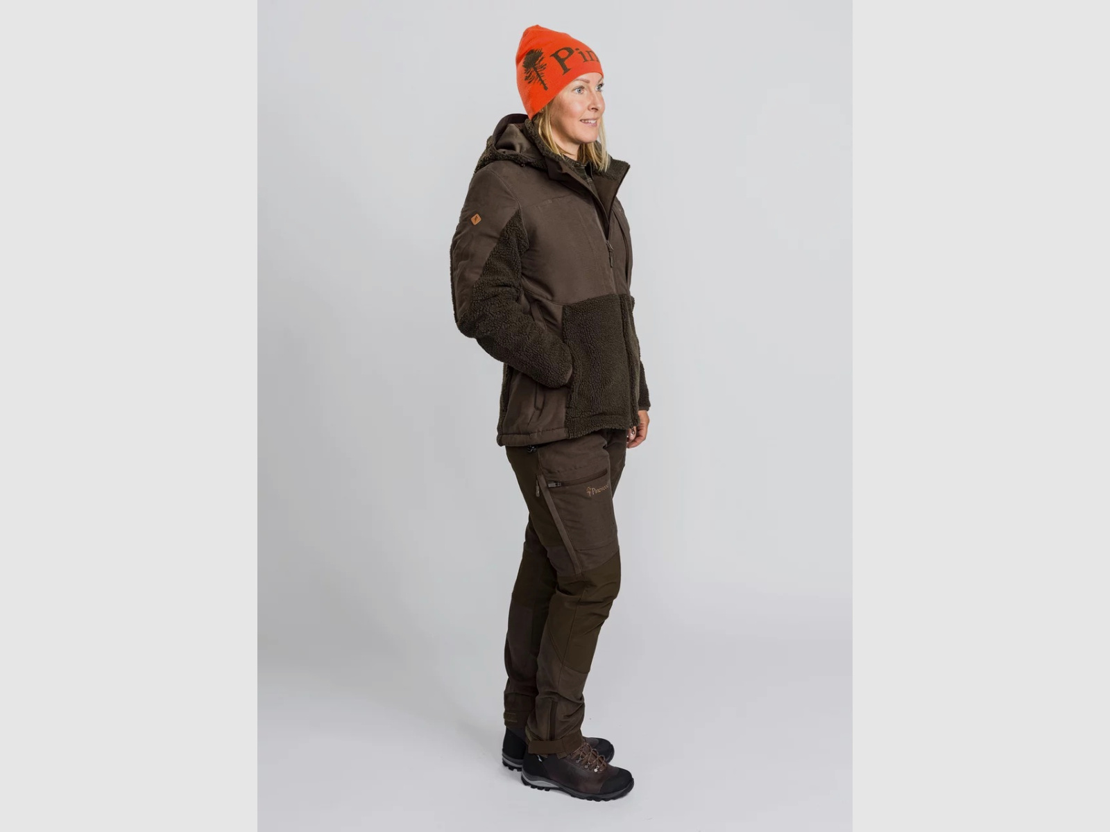 PANTALONES DE MUJER PINEWOOD Caza Caribú Suede Marrón/ Verde Oliva Oscuro