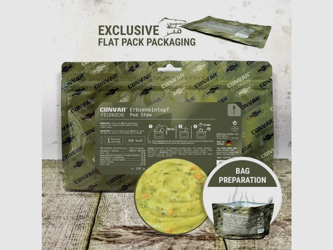 Convar-7 Convar-7 Field Kitchen Flex freeze-dried pea stew