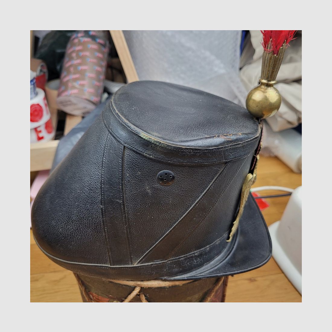 Sehr schöner Shako des Offiziers 3. Rgt der Voltigeure der Imperialen Garde – Mle 1860 – II. Empire – sehr selten – TBE, Bild 7 von 16