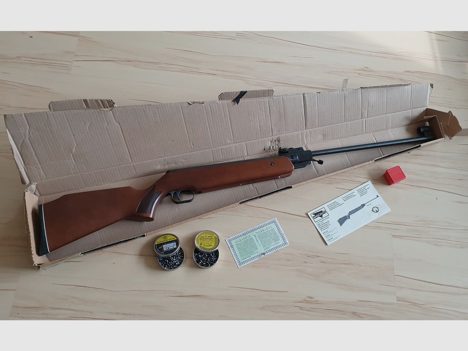 Luftgewehr Anschütz Model 335 Magnum 4,5mm (voll funktionsfähig, neuwertig), inkl. Verpackung und Munition 