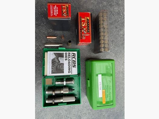 RCBS Matrizen-set voor kaliber .416 Remington Magnum met hulzen en projectielen
