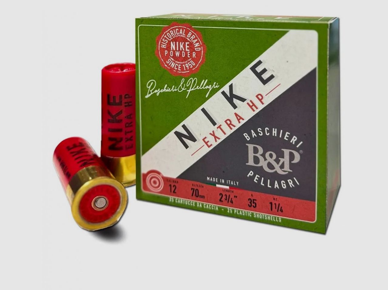BASCHIERI & P. Patronen NIKE Extra HP Kal.12 gr.35 pb.5 spezielle Taube