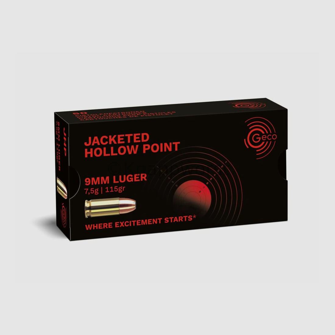 Geco GECO 9mm Para hollow point 7.5g.