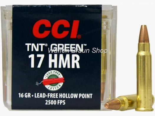 CCI 00951 .17HMR 16gr.TNT GREEN 50 Stück