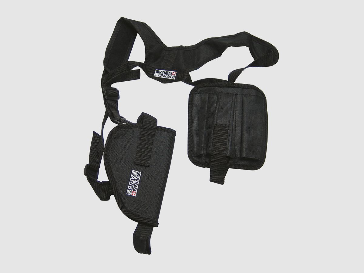 Swiss Arms Universal Schulterholster mit 3 Magazintaschen Schwarz