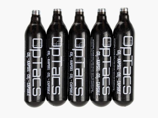 OpTacs CO Capsule - Confezione da 5 - Cartuccia per Airsoft e Armi ad Aria