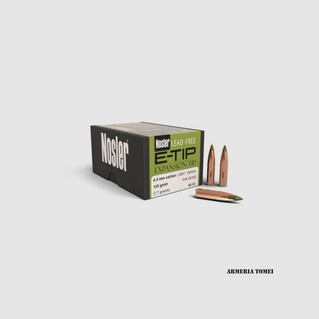 BULLE – NOSLER – E-TIP LEAD FREE 6.5 MM ( .264″ ) / 120 G ( 50 PCS)