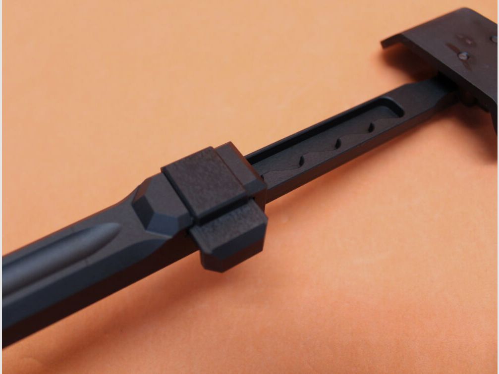 Fortmeier Fortmeier bipode H210 3-P 06:00 altezza ca. 210 - 260mm alluminio nero con regolazione dei supporti e sci