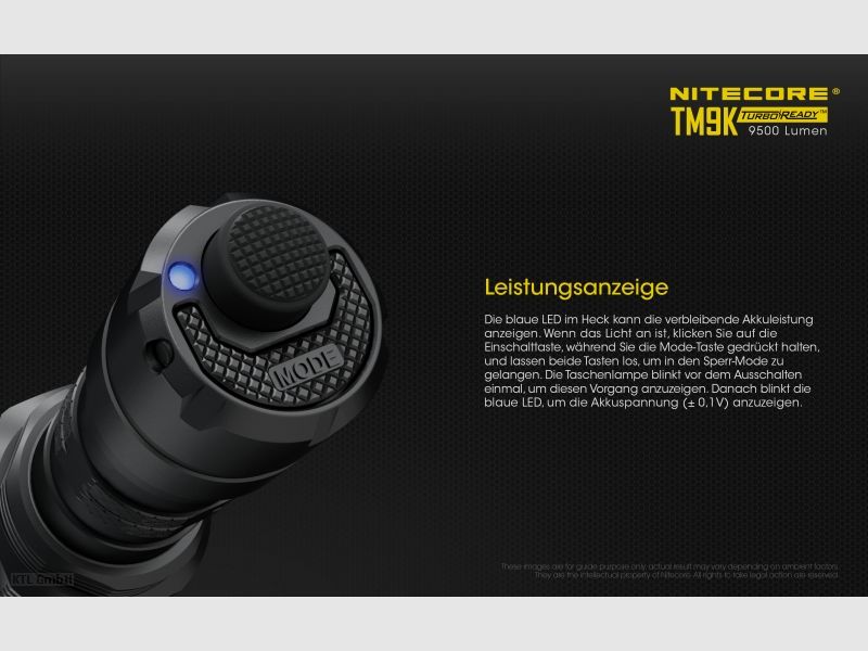 Nitecore TM9K Taschenlampe TM9K 9500 Lumen