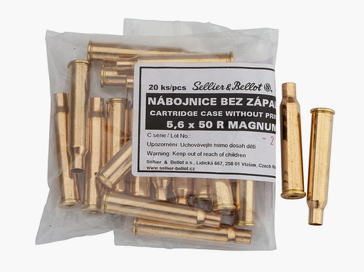 Sellier & Bellot Étuis 5,6x50 R Magnum 20 pièces