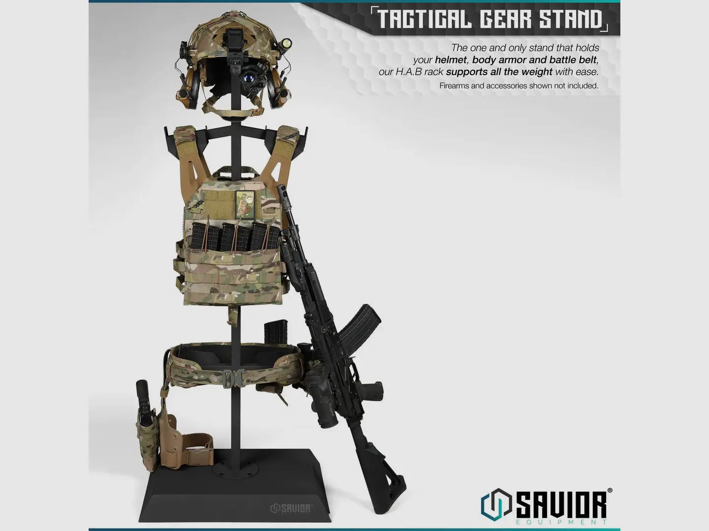 H.A.B. Helmet Armor Belt Rack, Black, Bild 6 von 7