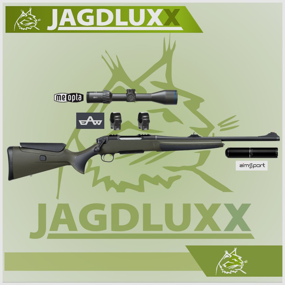 Haenel JAEGER NXT Composite 308Win mit Meopta Meohunter Optik + aimSport Triton No. 5 Schalldmp