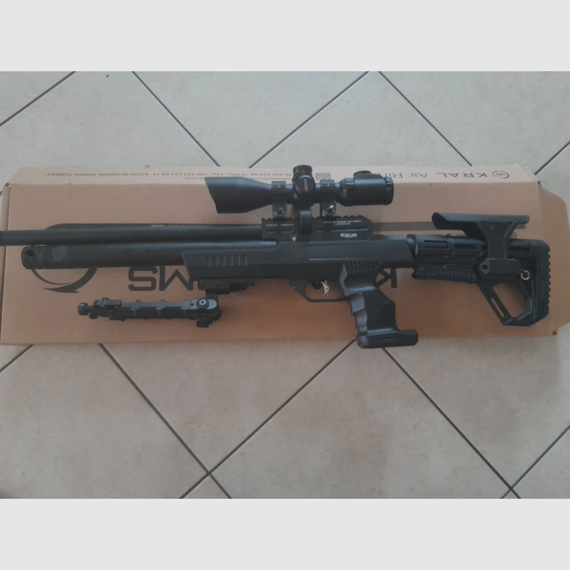 Compressed air PCP air rifle rifle AR15 Kral Arms Puncher NP03 5.5mm / Huma Air regulator / trigger / barrel / revised with power 7.5J-30J and precision!!