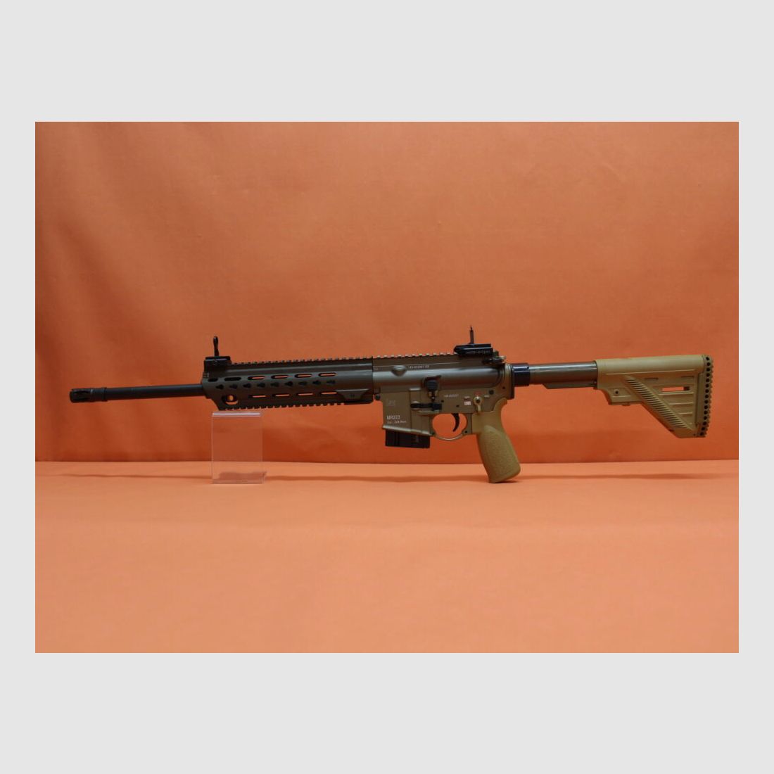 Heckler&Koch Ha.Büchse .223Rem Heckler&Koch/H&K MR223 A3 16,5" Lauf RAL8000 HKey K, Gas-Piston-System AR-15/HK416