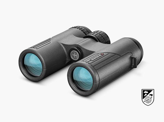 HAWKE 38008 Frontier H DX 10x32 Fernglas Grau mit Zubehör