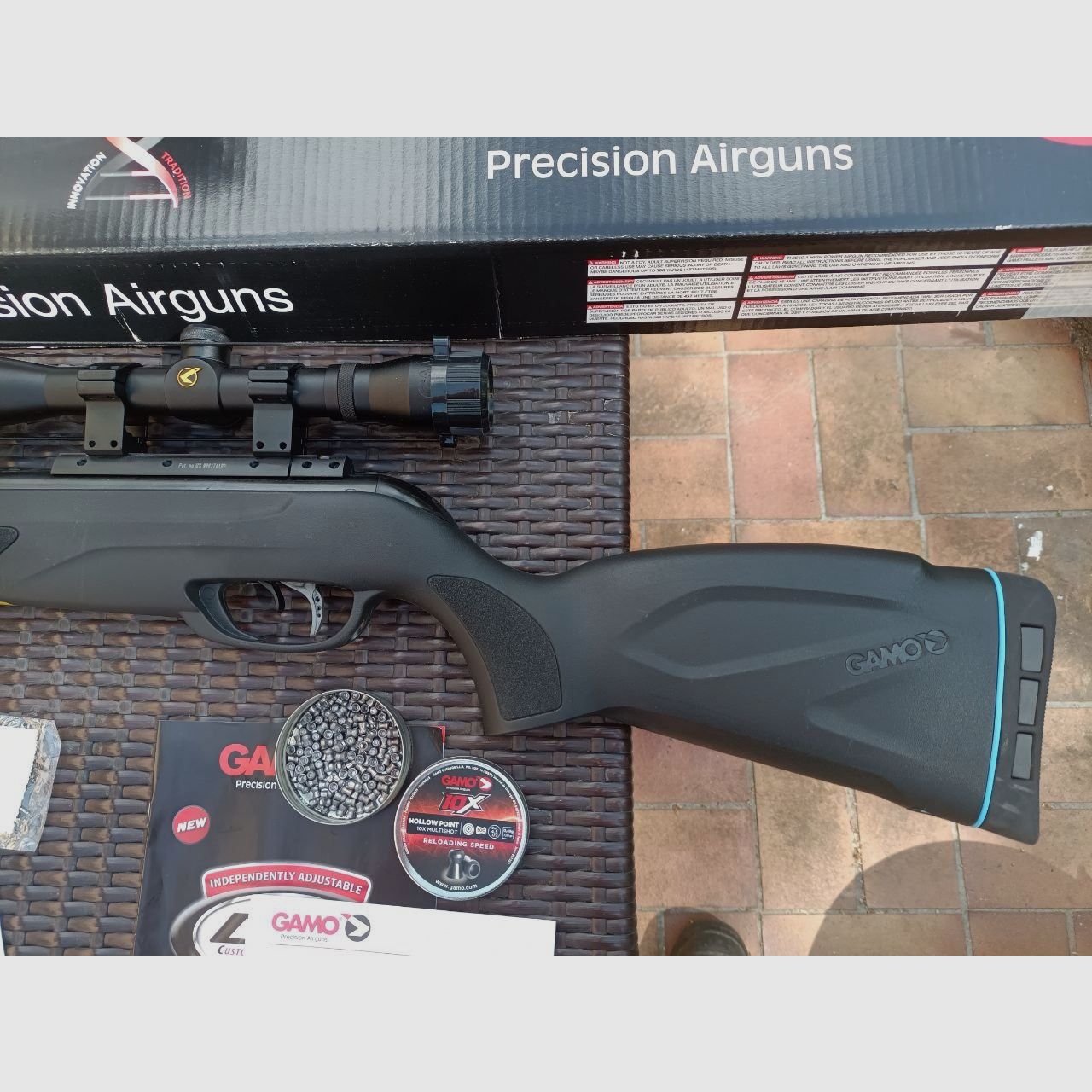 Mehrlader Luftgewehr Knicklauf Gamo Replay 10Maxxim Zielfernrohr 