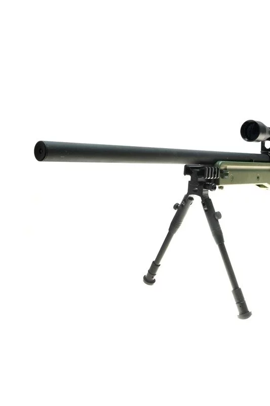 Fusil de sniper ASG WELL Warrior I (avec bipied et lunette de visée) – Olive, image 4 sur 22