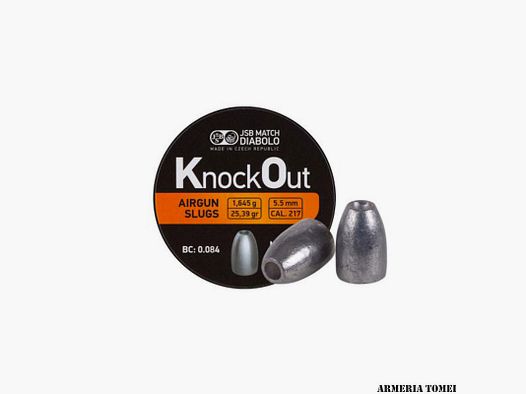JSB MATCH – KNOCKOUT 1,645g / 25,39gr CAL 5,5 mm (200 PZ)