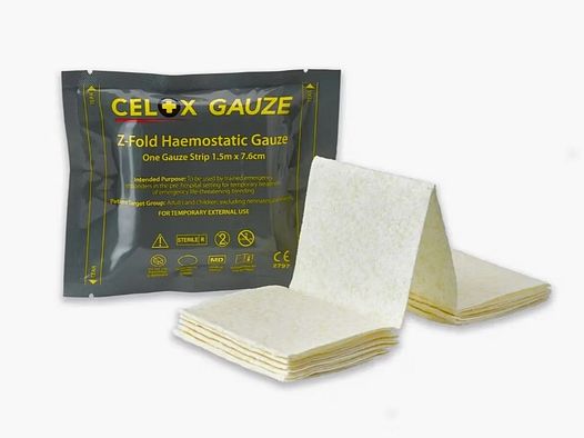 CELOX MEDICAL - Gauze Hemostatic Gauze for Rapid Hemostasis