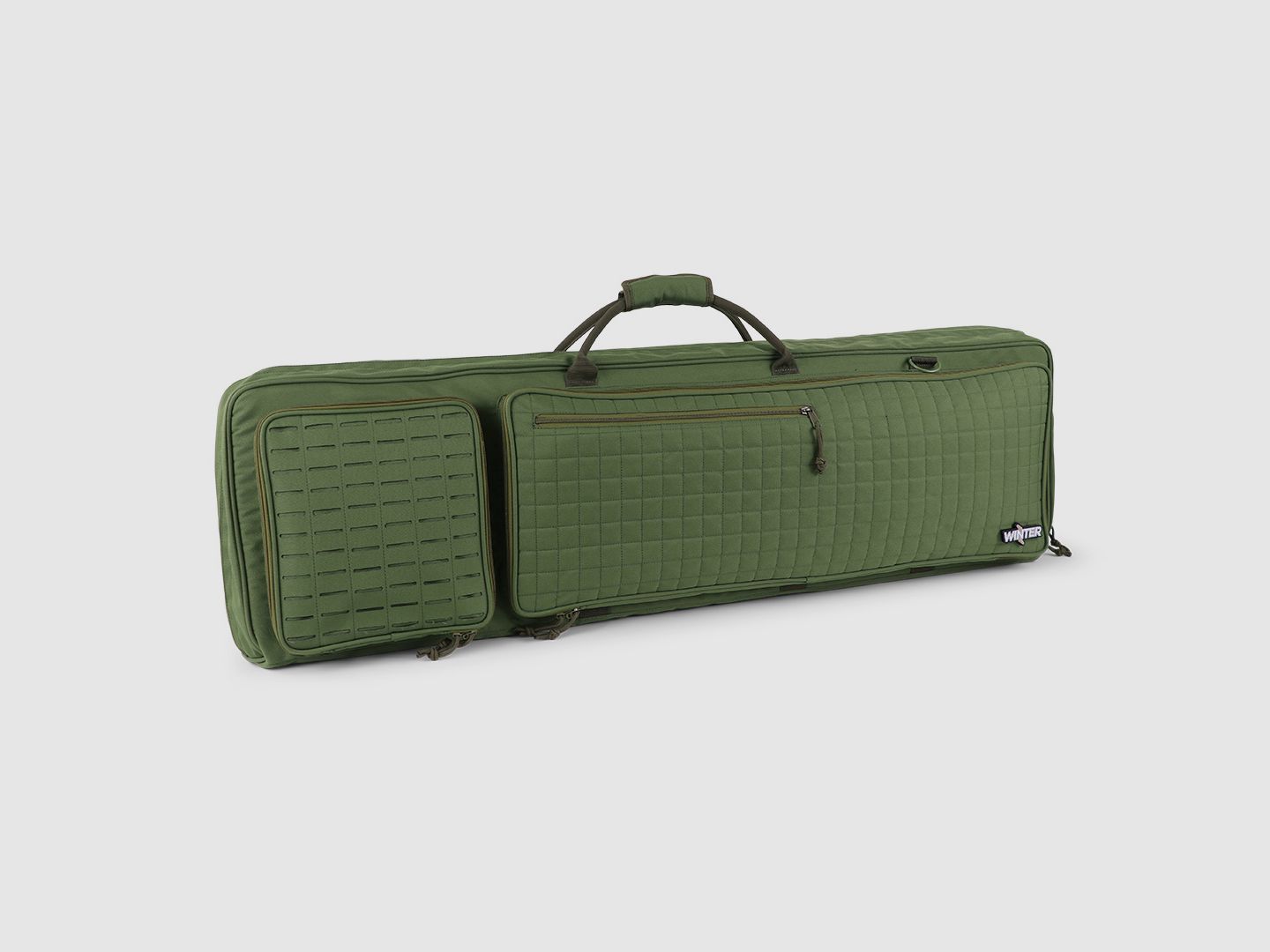 Winter Gun Cases Gun Bag Tactical 110 cm – Laser-Cut MOLLE, Backpack Carrying System, 1000D Nylon (Forest)